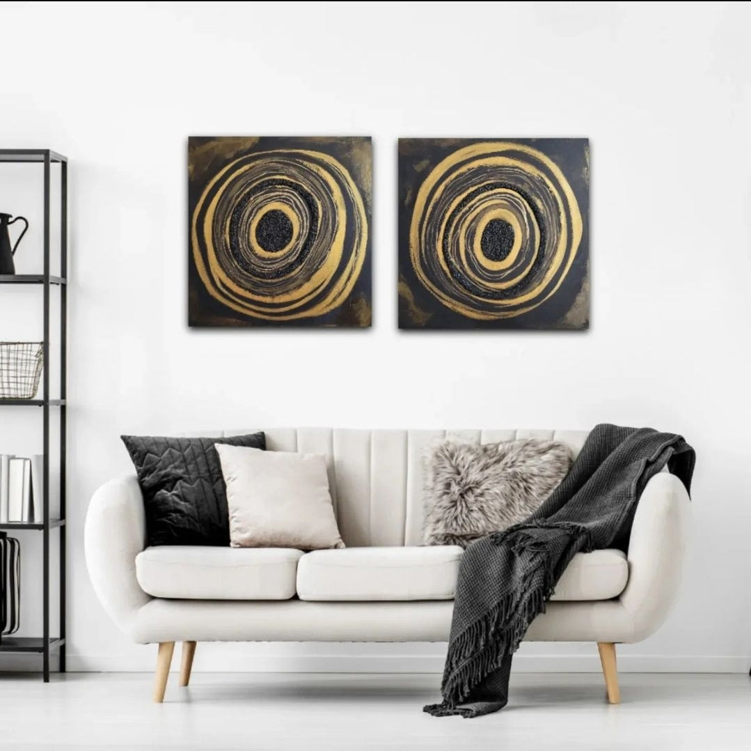 Rustic Gold Canvas Set